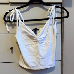 Forever 21 White Tie-Strap Camisole